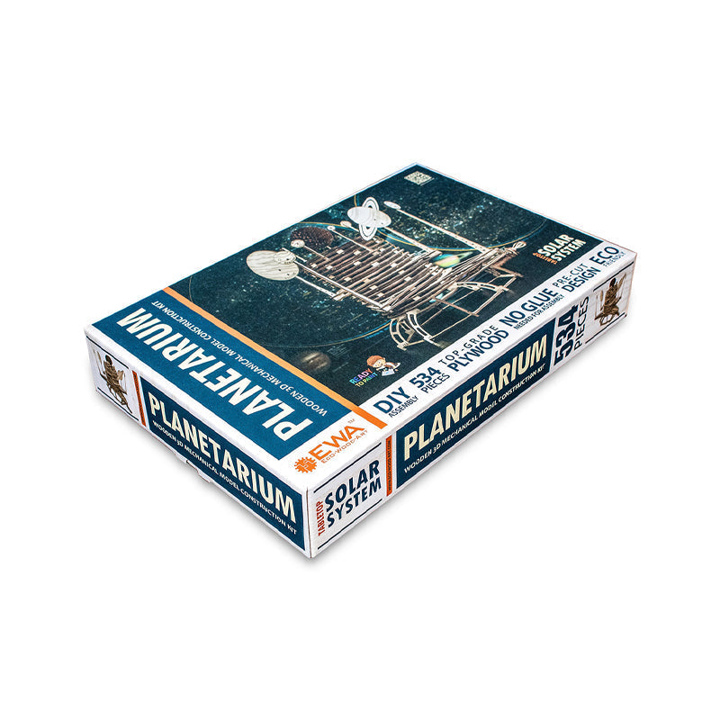 Set constructie cu mecanism Puzzle 3D PLANETARIUM din lemn 534 piese @ EWA