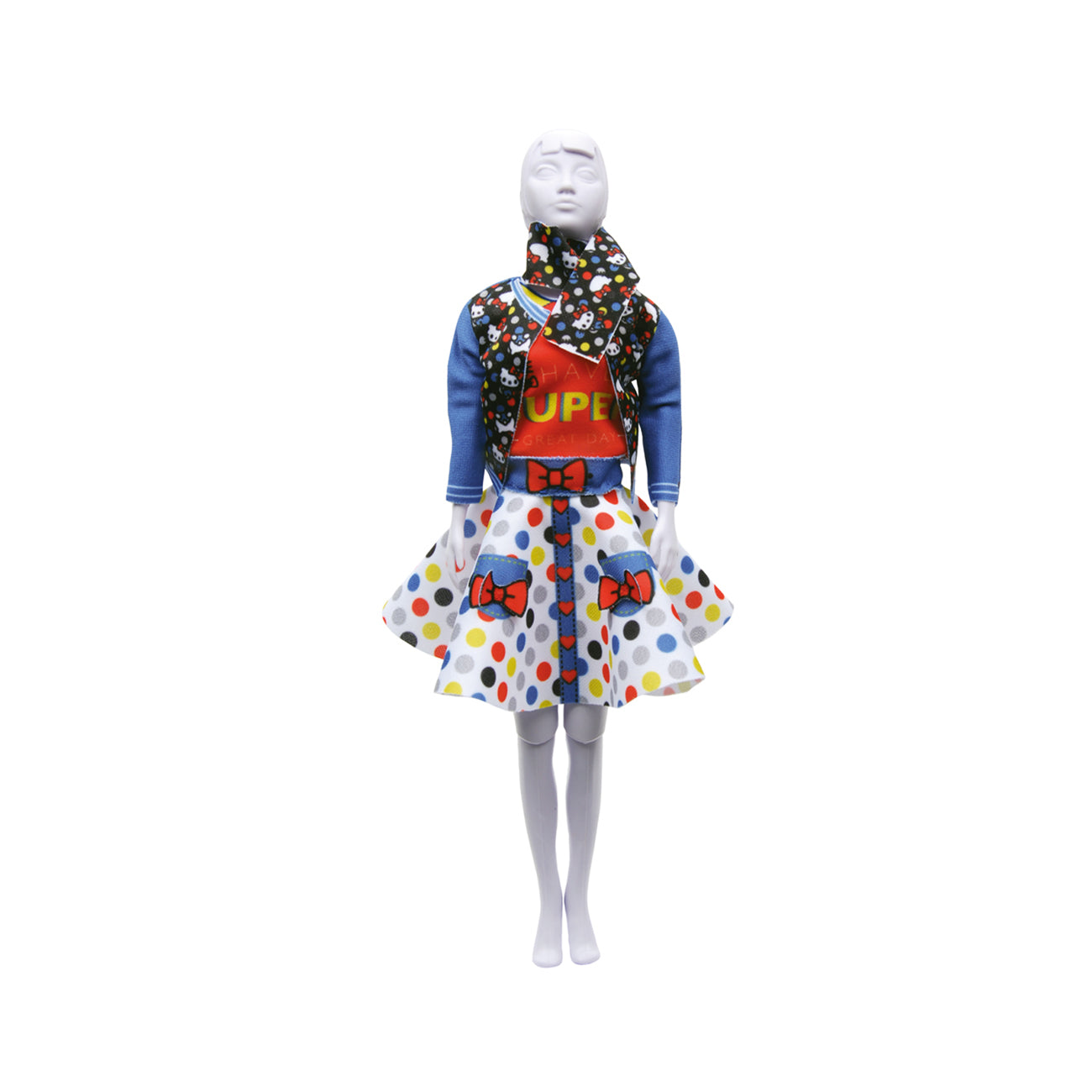 Set de croitorie hainute pentru papusi Couture Hello Kitty Lucydots&bow, Dress Your Doll