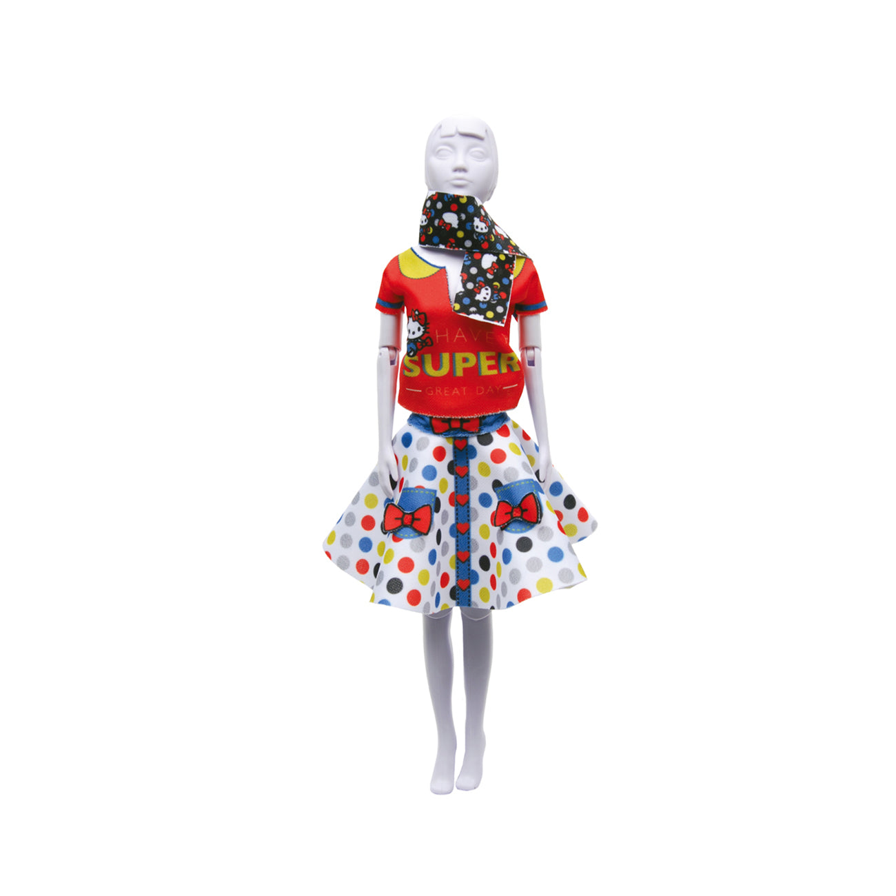Set de croitorie hainute pentru papusi Couture Hello Kitty Lucydots&bow, Dress Your Doll