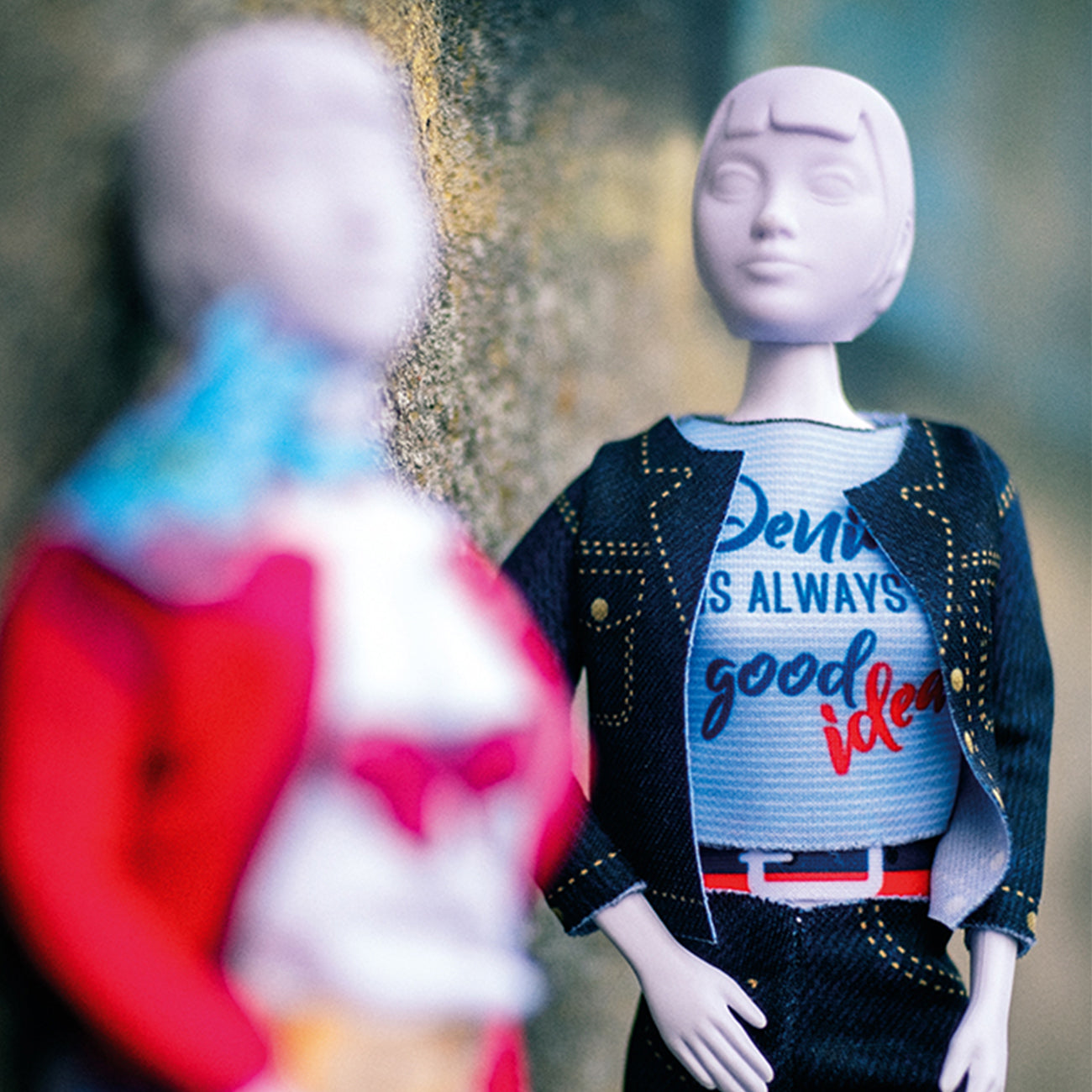 Set de croitorie hainute pentru papusi Couture Kitty Denim, Dress Your Doll