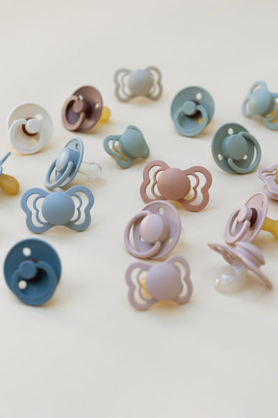 BIBS - Suzeta De Lux Silicon, tetina rotunda, marime universala (0-3 ani)-Island Sea