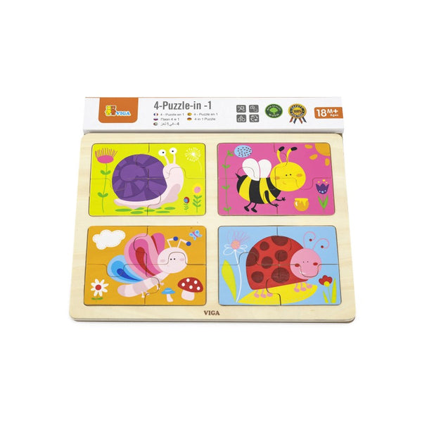 Puzzle 4 in 1 - Insecte, VIGA