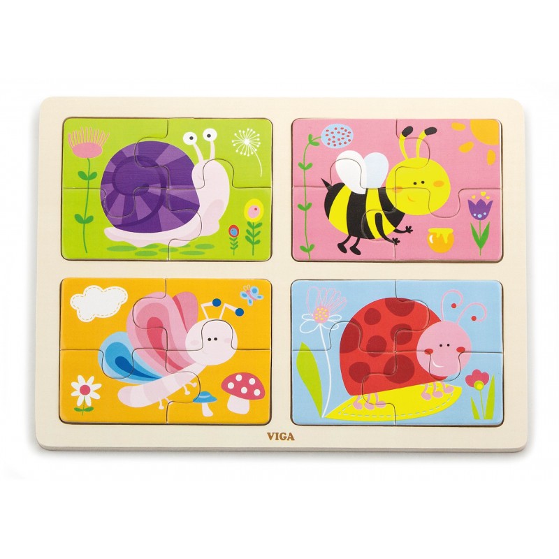 Puzzle 4 in 1 - Insecte, VIGA