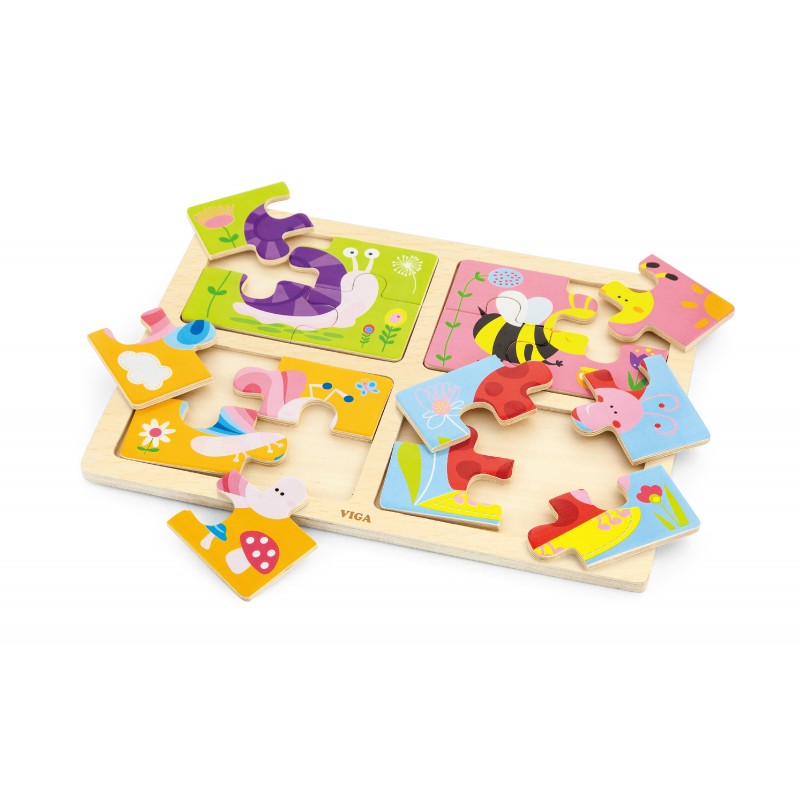Puzzle 4 in 1 - Insecte, VIGA