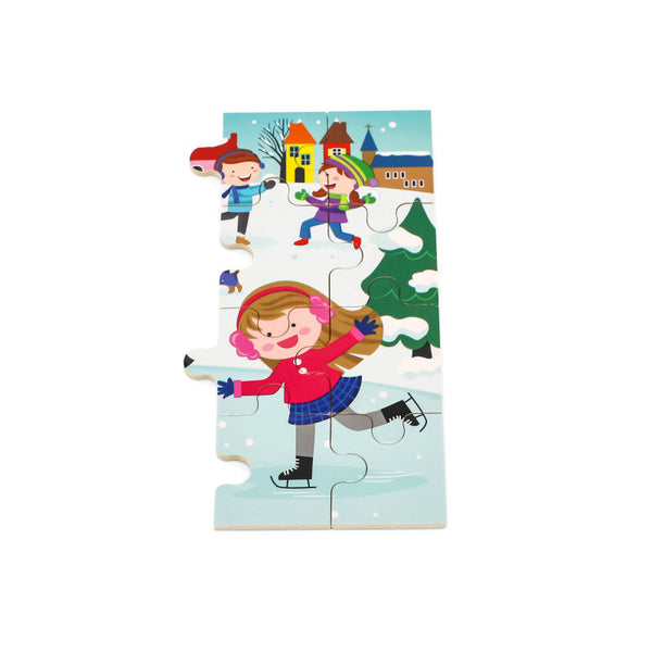 Puzzle anotimpuri, Iarna, 24 piese, VIGA