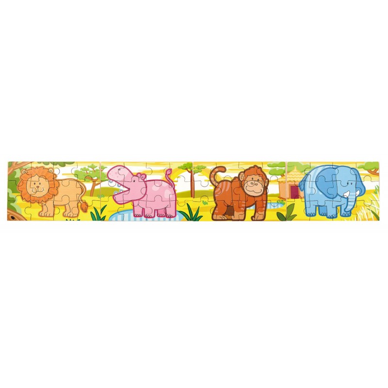 Puzzle conectabil 4 in 1 - Jungla, VIGA