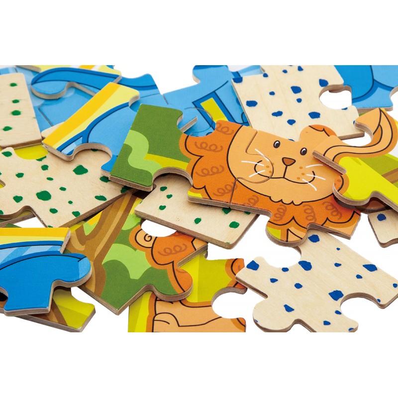Puzzle conectabil 4 in 1 - Jungla, VIGA