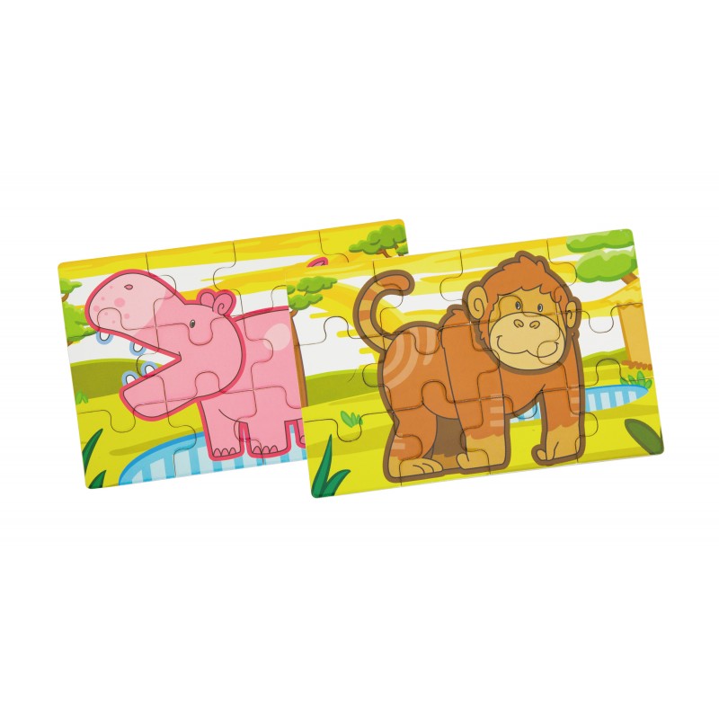 Puzzle conectabil 4 in 1 - Jungla, VIGA