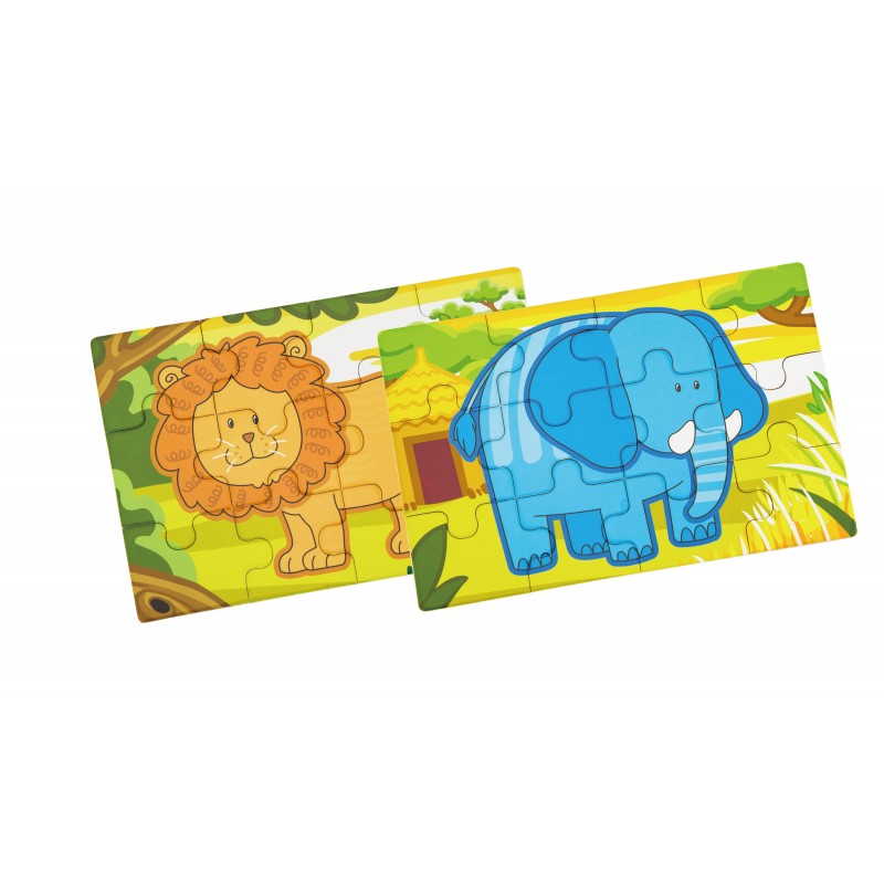Puzzle conectabil 4 in 1 - Jungla, VIGA