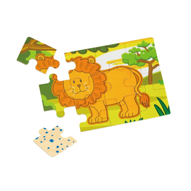 Puzzle conectabil 4 in 1 - Jungla, VIGA