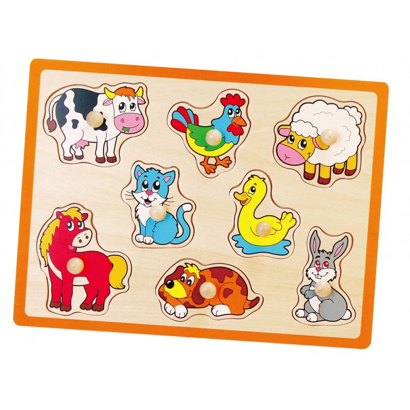 Puzzle cu manere - animale, VIGA