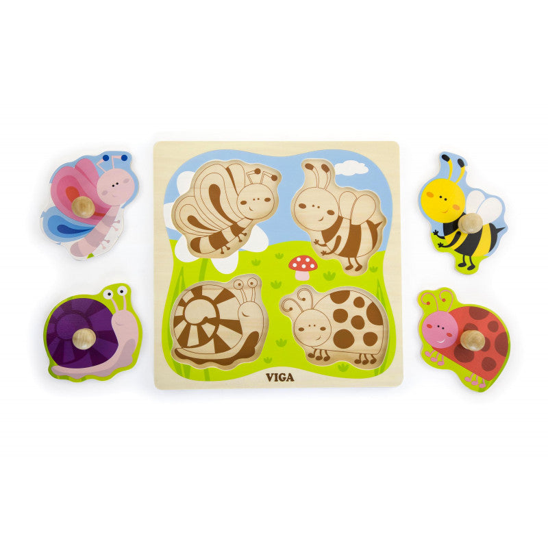 Puzzle cu manere Insecte, VIGA