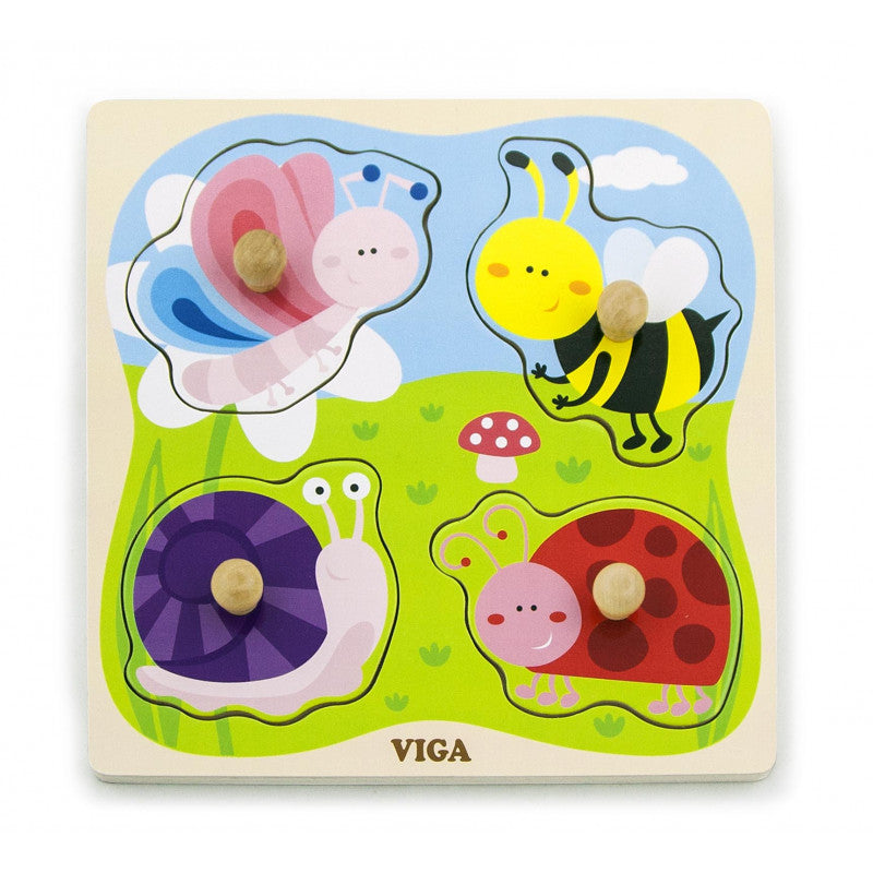 Puzzle cu manere Insecte, VIGA