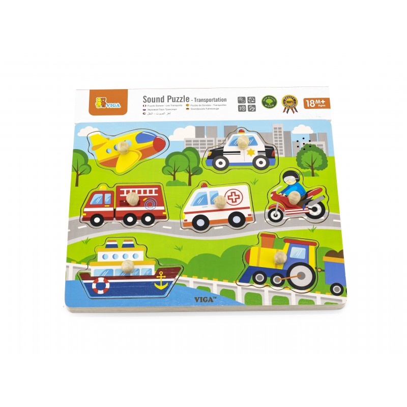 Puzzle cu sunete - mijloace de transport, VIGA