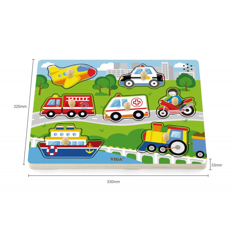Puzzle cu sunete - mijloace de transport, VIGA