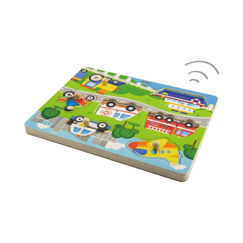 Puzzle cu sunete - mijloace de transport, VIGA