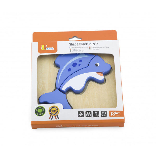 Puzzle din lemn - delfin, VIGA