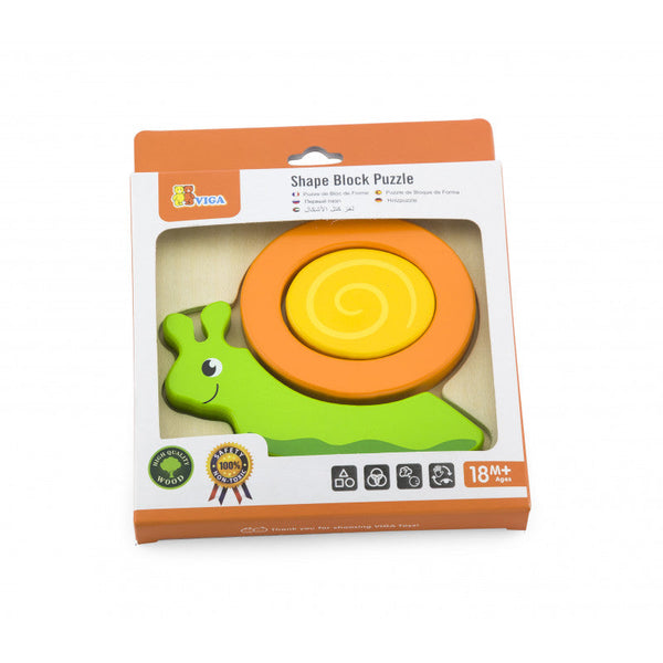 Puzzle din lemn - melc, VIGA