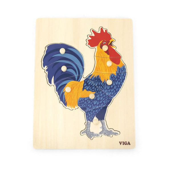 Puzzle din lemn, Cocos, tip Montessori, VIGA