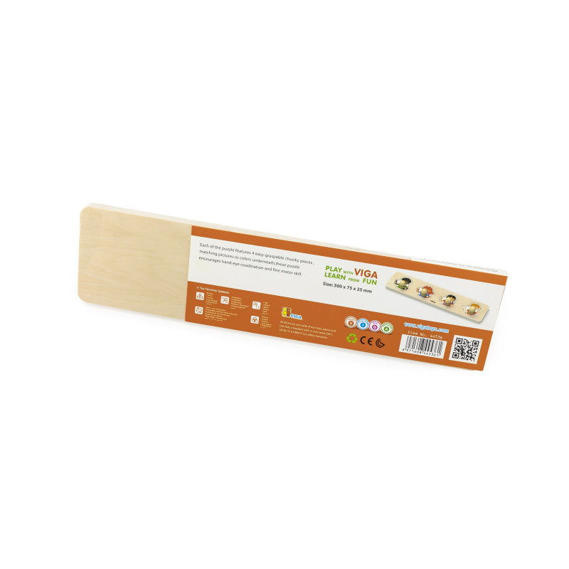 Puzzle Montessori cu maner, Culoarea pielii, VIGA