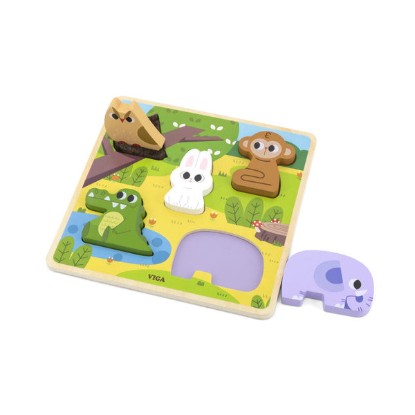 Puzzle senzorial Animale din padure, VIGA