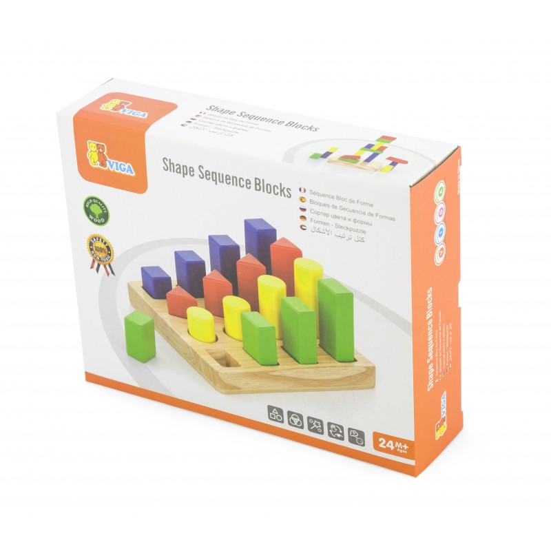 Puzzle sortator 4 forme geometrice, VIGA