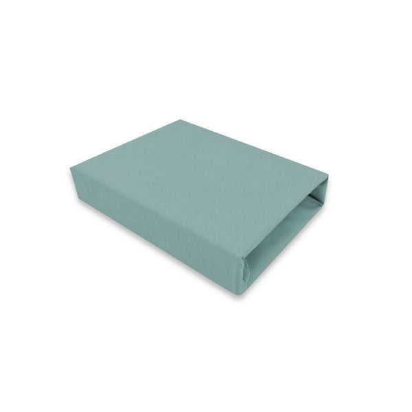 Cearceaf cu elastic pentru patut leagan sau patut co-sleeper, Dimensiune 90x40 cm, Din bumbac certificat Oeko Tex Standard 100, Dark Mint, Qmini
