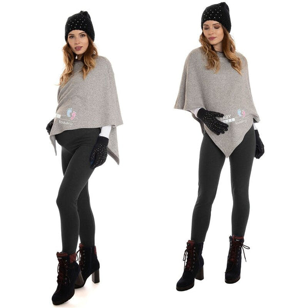 Colanti pentru gravide, Cu talie speciala, Din 95% bumbac si 5% spandex, Pentru perioada rece, Black, Masura S, Qmini