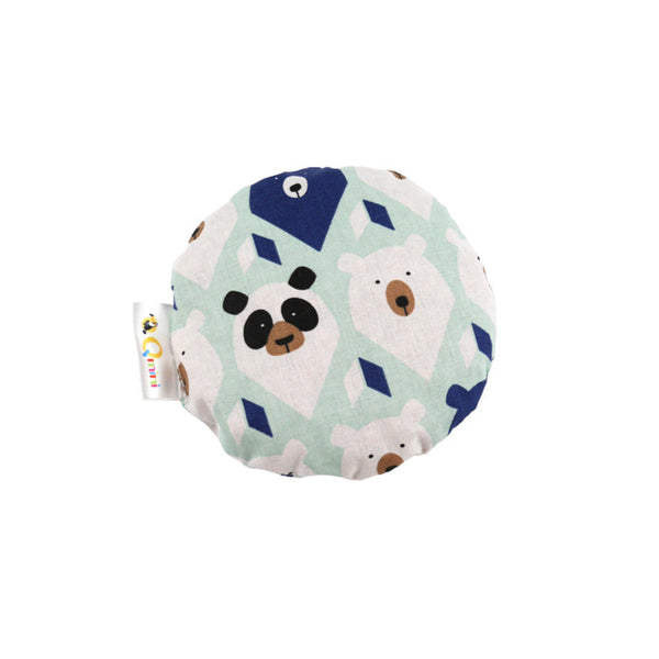 Pernuta anticolici umpluta cu samburi de cirese, Cu husa din bumbac, Diametru 14 cm, Teddy Bear, Qmini
