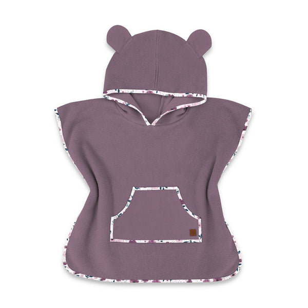 Poncho baie, Cu gluga, buzunar si urechi, Materiale certificate Oeko Tex Standard 100, 1 - 4 ani, Heather, Qmini