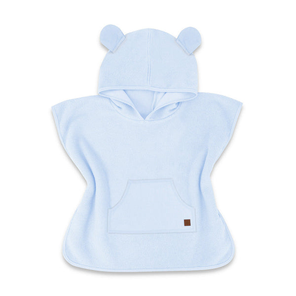 Poncho baie, Cu gluga, buzunar si urechi, Materiale certificate Oeko Tex Standard 100, 4 - 7 ani, Blue, Qmini