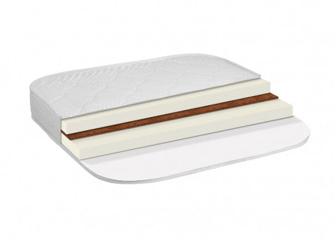 Saltea pentru patut copii, Cocos, potrivita pentru Patut Evolutiv 7in1 Rotund, Mini, 73 x 73 x 10 cm, Waldin