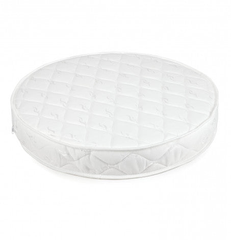 Saltea pentru patut copii, Cocos, potrivita pentru Patut Evolutiv 7in1 Oval, Mini, 73 x 73 x 10 cm, Waldin