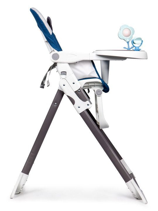 Scaun Pentru Hranire, Ecotoys, pliabil, tava reglabila si detasabila, suport pentru picioare reglabil, HC301-1904, Albastru