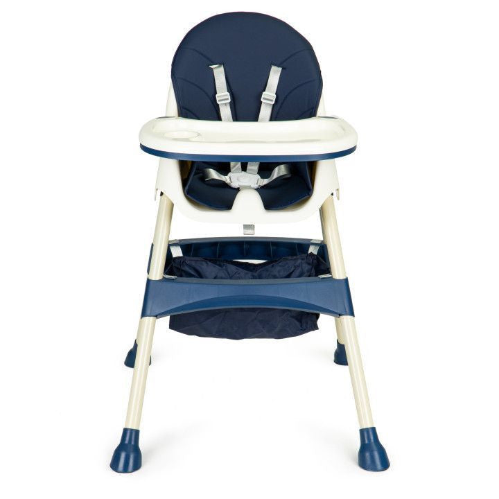 Scaun Pentru Hranire, Ecotoys, stil scandinav, tava reglabila si detasabila, cos depozitare, HC-823 Blue