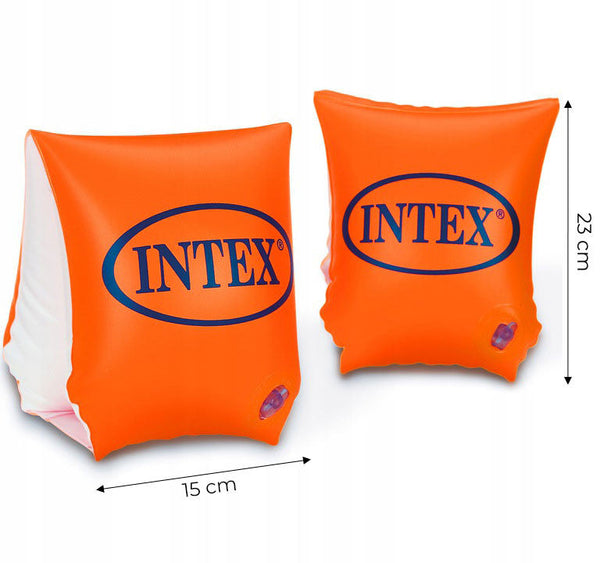Set 2 Aripioare Gonflabile de Inotat Pentru Copii, Butterfly, 23 x 15 cm, Portocaliu, Intex