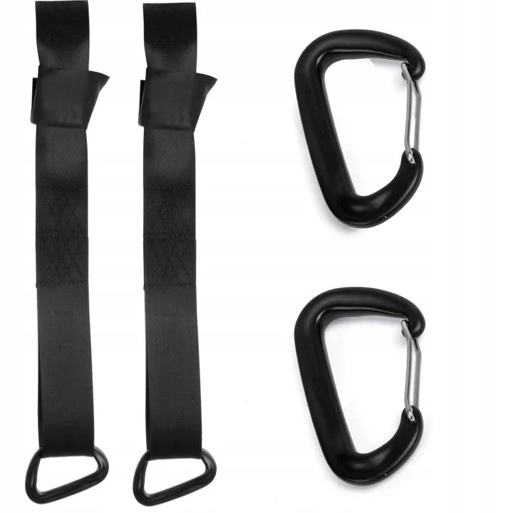 Set 2 Curele si 2 Carlige pentru montare leagan / hamac de gradina, 150 cm, sarcina maxima 150 kg, Neo-Sport