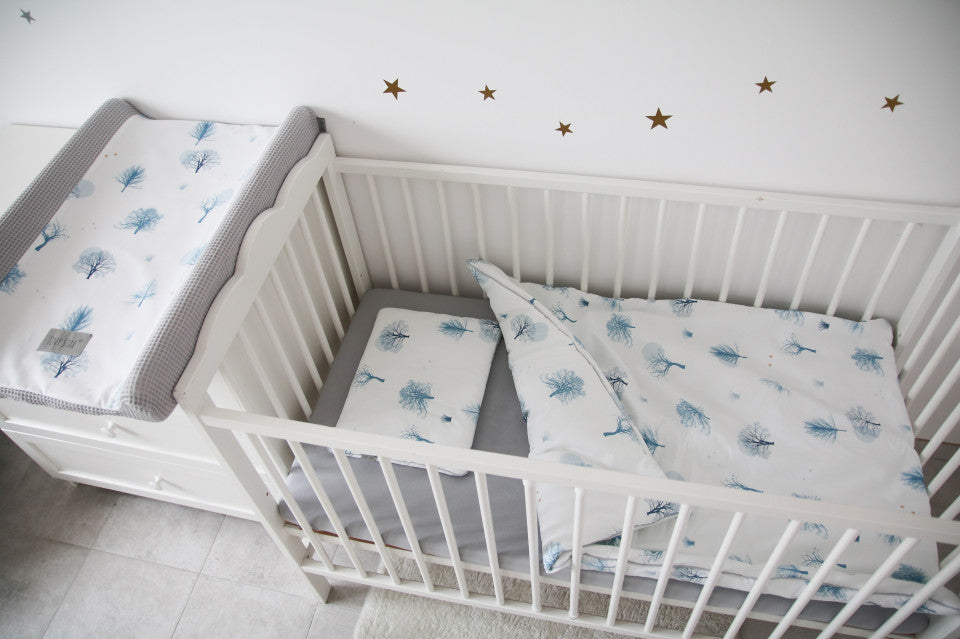Set 2 piese Lenjerie de pat pentru copii, perna 30 x 40 cm, pilota 75 x 100 cm, Tiny Star, Magic