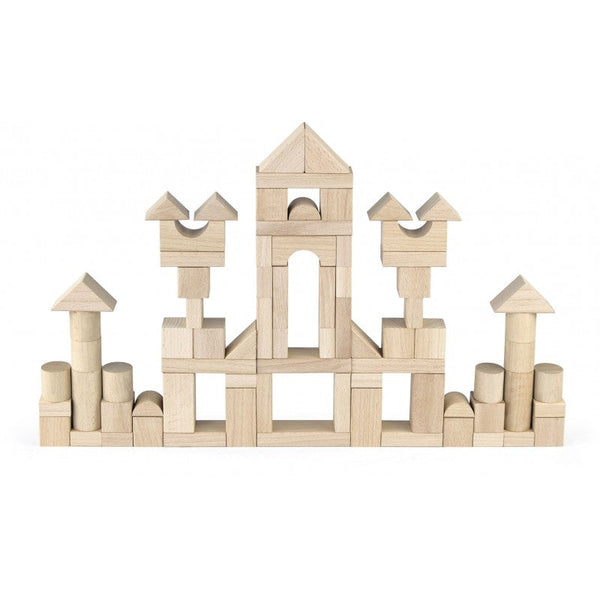 Set cuburi de construit Jumbo, 75 buc natur (3,5 cm), VIGA