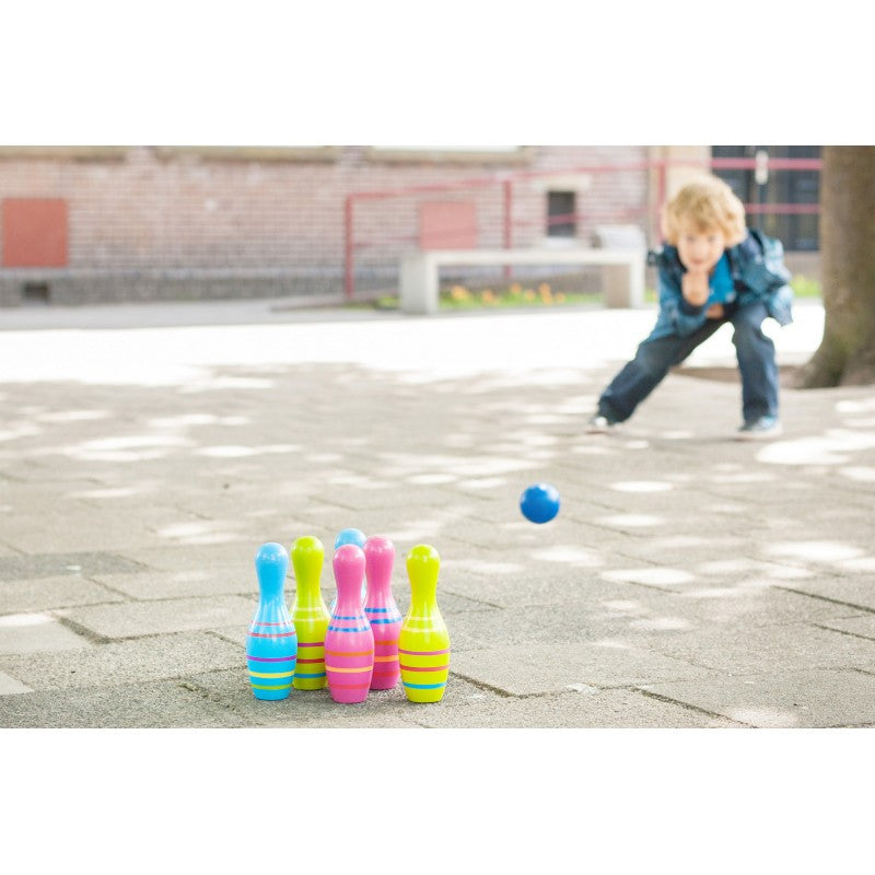 Set de bowling din lemn Skittles Jr., BS Toys