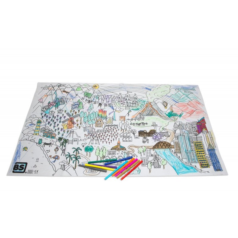 Set de colorat gigant, BS Toys