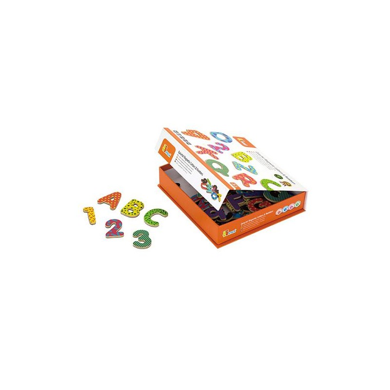 Set de litere si numere magnetice (77 piese), VIGA