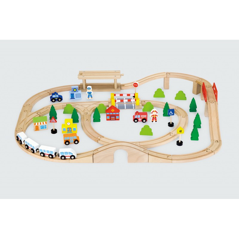 Set de trenulete din 90 de piese