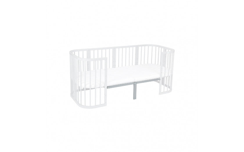 Set Extensie din lemn pentru Patut Junior Evolutiv 7in1, Rotund/Oval, Gri, Waldin