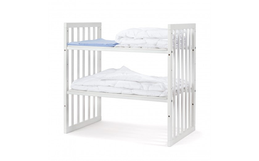 Set Lenjerie pentru Patut, Evolutiv, cu 11 piese, baldachin, suport, perne, ceasafuri, asternuturi, Albastru 38, Waldin