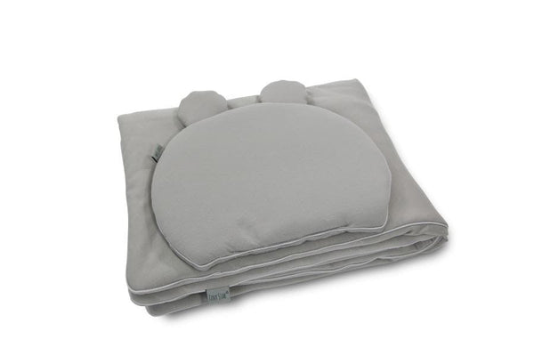 Set Paturica si perna cu urechi, pentru copii Tiny Star Smoky, 100 x 75 cm, Tiny Star