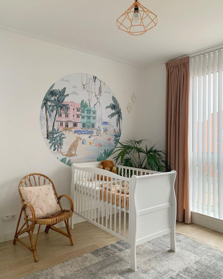 Set - Patut Bebe, 120x60 cm, Lemn Masiv, Noble Alb + Saltea Cocos Confort II 10 cm, Woodies Safe Dreams
