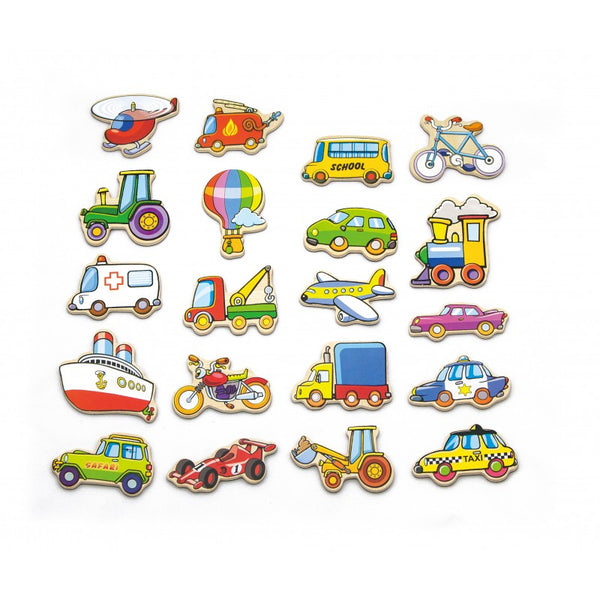 Set vehicule magnetice din lemn, VIGA