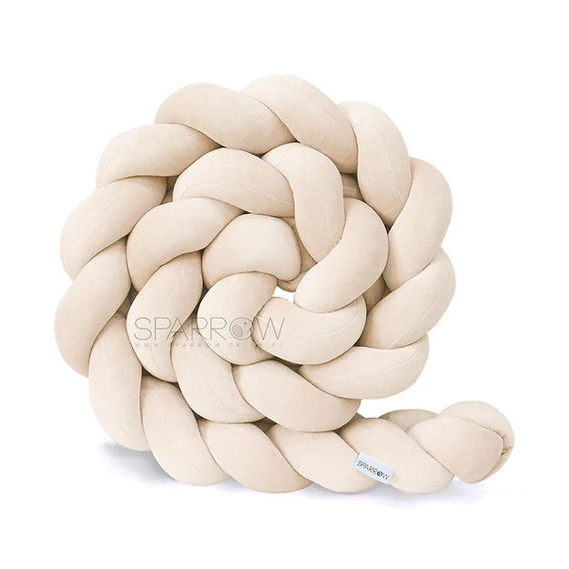 Protectie impletita pentru patut Velvet Almond, 200 cm, Sparrow