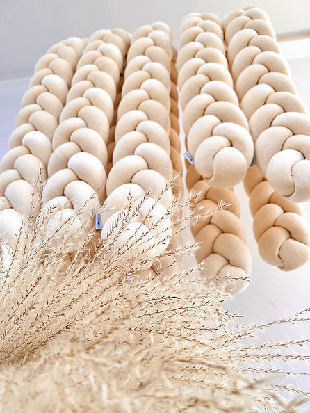 Protectie impletita pentru patut Velvet Almond , 340 cm, Full 120 x 60 cm, Sparrow